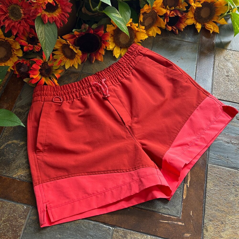 StretchTech Colorblock High-Waisted Athletic Shorts